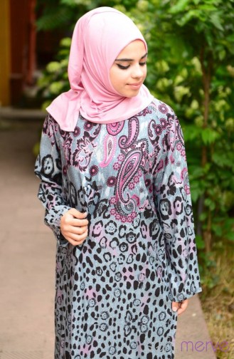 Gray İslamitische Jurk 8990-14