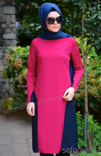 Tesettür Tunik Hem´s 3060-03 Koyu Fuşya