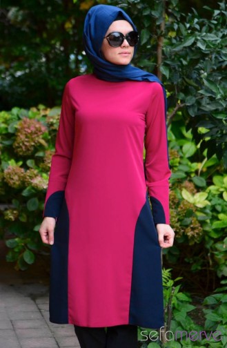 Tesettür Tunik Hem´s 3060-03 Koyu Fuşya