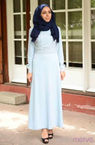 Summerly ZRF Hijab Dress 9034-02 Light Blue 9034-02