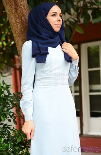 Summerly ZRF Hijab Dress 9034-02 Light Blue 9034-02