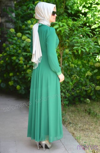Summerly ZRF Hijab Dress 9044-15 Dark Green 9044-15