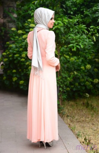Summerly ZRF Hijab Dress 9044-16 Salmon 9044-16