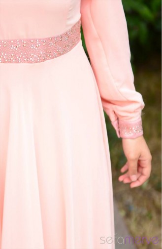 Summerly ZRF Hijab Dress 9044-16 Salmon 9044-16