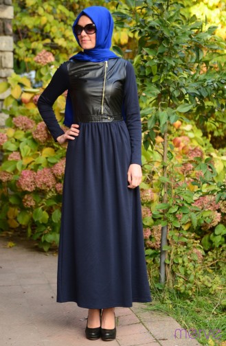 Hijab DressWB 5228-01 Navy Blue 5228-01