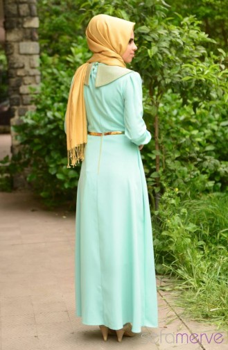 Hijab Dress 3135-06 Mint Green 3135-06