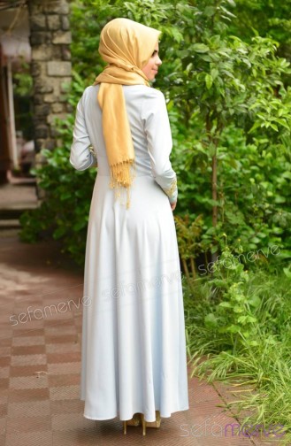Robe Hijab Bleu Glacé 4136-01