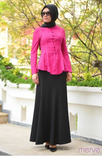 Etek Ceket Takım 9264-05 Fuşya