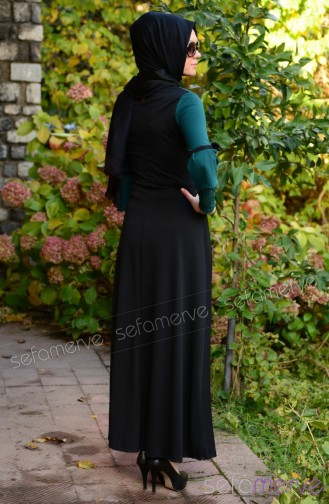 Green Hijab Dress 7126-01
