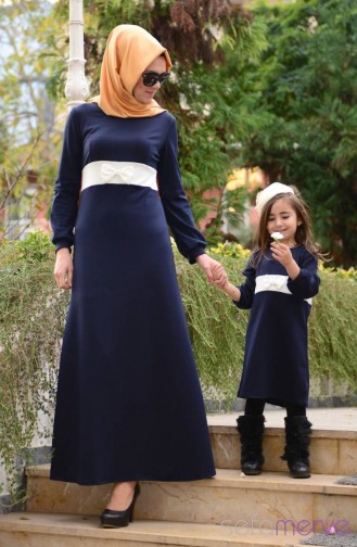 فستان أزرق كحلي 4593 01