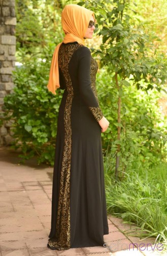 Sefamerve Abiye Elbiseler 1119-04 Siyah