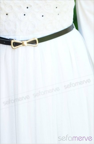 Sefamerve Combination Dress GLY 3068-01 White 3068-01
