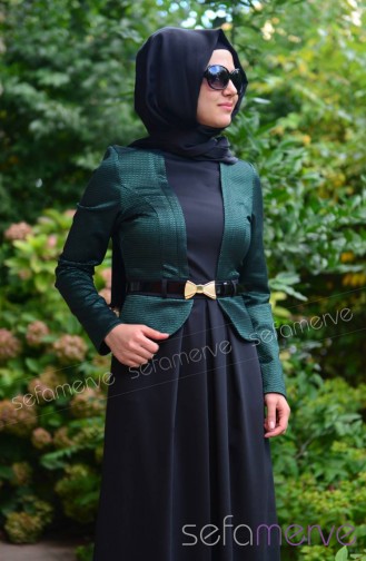 Green İslamitische Jurk 5058-02