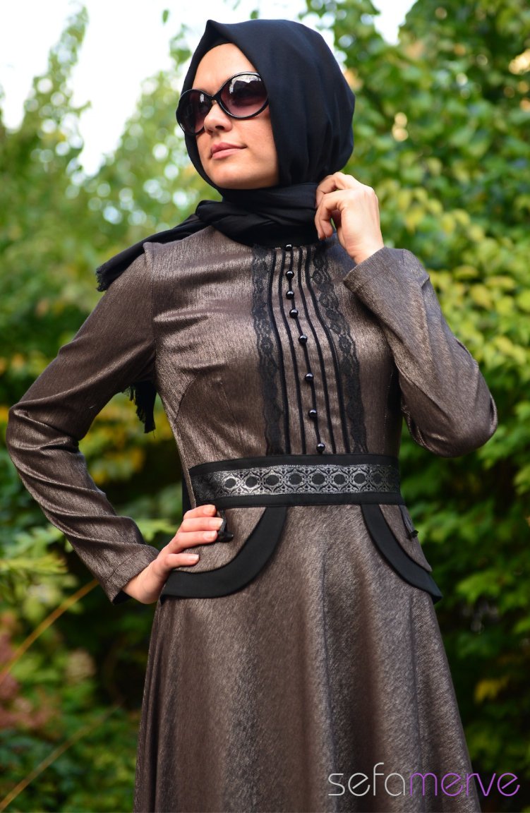 Dress ZRF Hijab 5007-04 Brown 5007-04