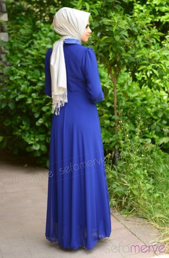 فستان أزرق 9044-12