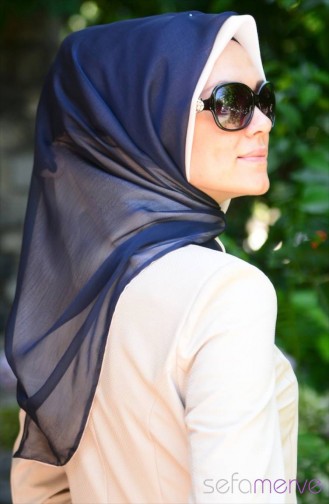 Emine Çift Taraflı Eşarp 29 Toz Pembe Lacivert