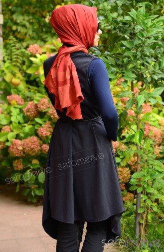 Dunkelblau Strickjacke 13020-05