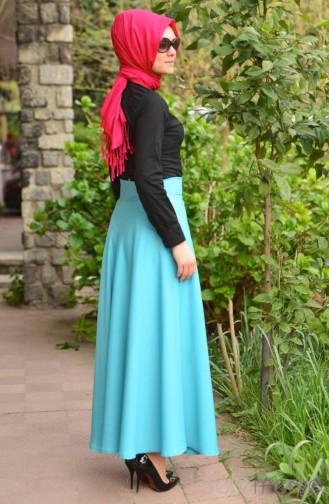ZemZem Skirt Models 0402-09 Turquoise 0402-09