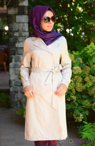 Haşema Lalezar Trençkot 5015-02 Krem