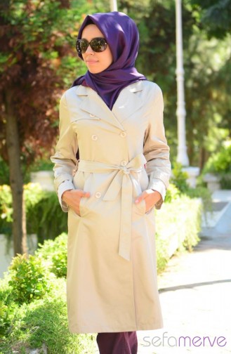 Haşema Lalezar Trençkot 5015-02 Krem