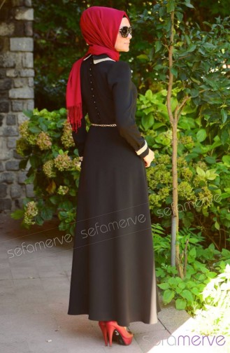 Robe Hijab Noir 4138-01