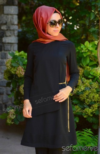 Hijab Tunic 2076-01 Black 2076-01