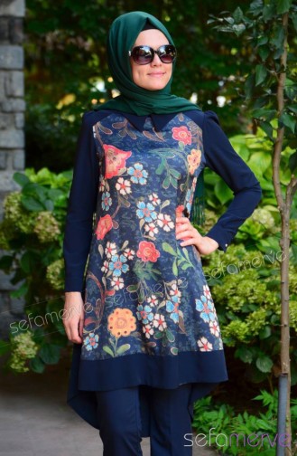 Navy Blue Tuniek 4235-01