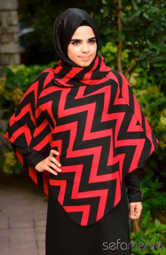 Claret red Poncho 9590-03