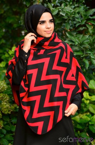 Claret red Poncho 9590-03