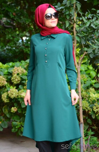 Modahanne Hijab Tunic 0854-09 Dark Green 0854-09