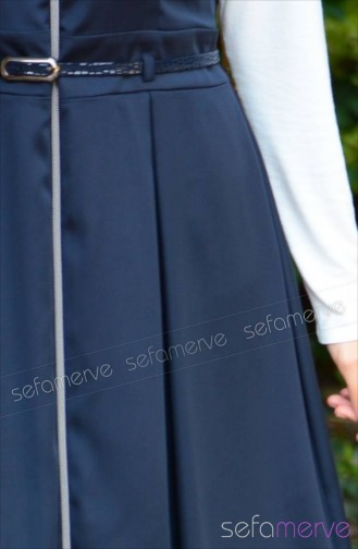 Tesettür Yelek 8006-04 Lacivert