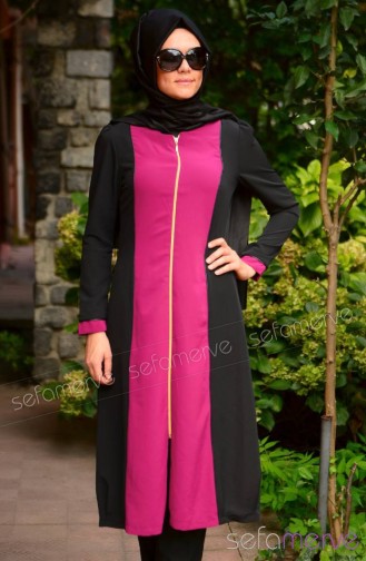 Hijab Tunic 5116-03 Black Purple 5116-03