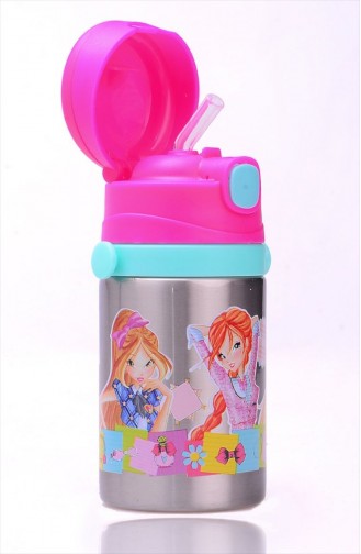 Winx Çelik Matara 61977-01 Fuşya Gri