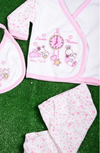 Beşli Zıbın Seti 1005-01 Pembe