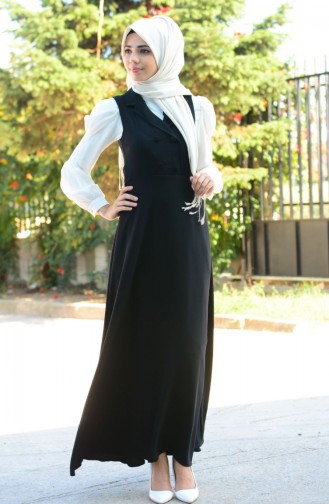 Tesettür Uzun Jile 4015-04 Siyah