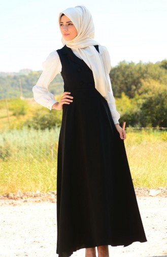 Tesettür Uzun Jile 4015-04 Siyah