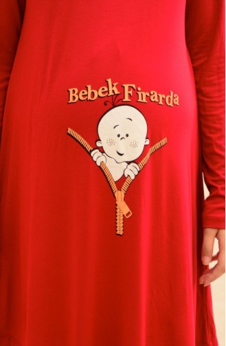 Tesettür Hamile Tunik 4121-03 Bordo