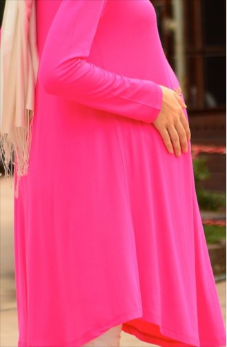 Tesettür Hamile Tunik 4121-05 Fuşya