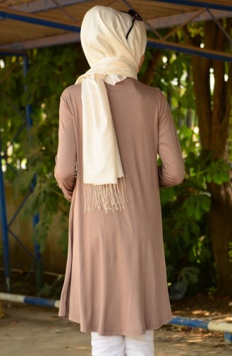 Tesettür Hamile Tunik 4121-06 Vizon