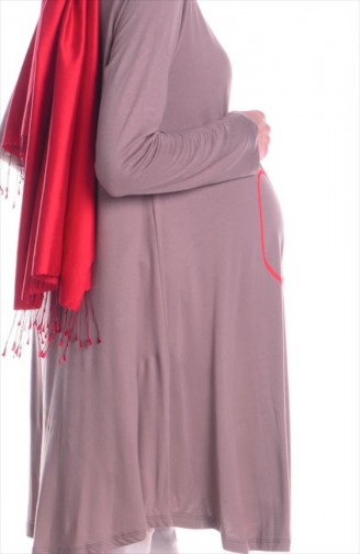 Tesettür Hamile Tunik 4122-06 Vizon