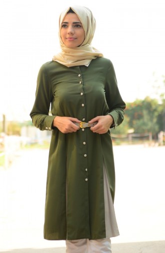 Sefamerve Kombin Tunik GLY 153008-02 Haki Yeşil