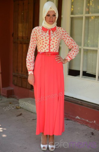 Famelin Dress 4472-02 Coral 4472-02