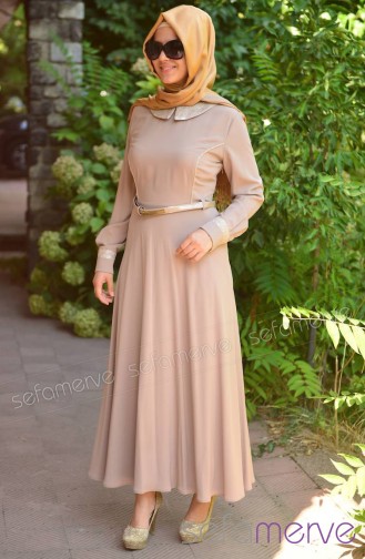 Famelin Elbise 4540-02 Bej