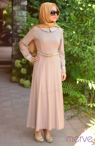 Famelin Elbise 4540-02 Bej