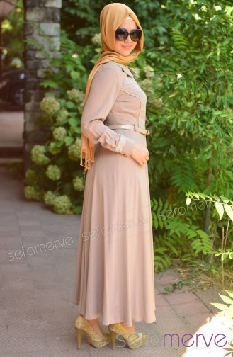 Famelin Elbise 4540-02 Bej