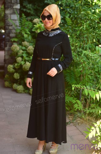 Famelin Elbise 4540-04 Siyah