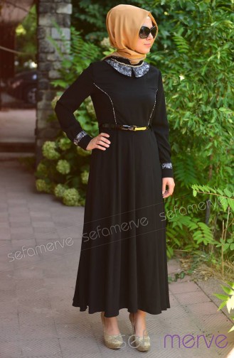 Famelin Elbise 4540-04 Siyah