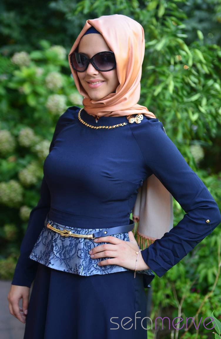 Famelin Elbise 4554-02 Lacivert