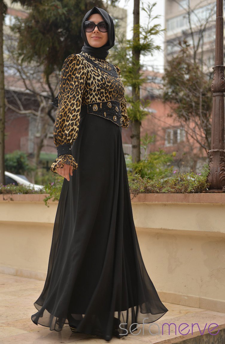 Famelin Elbise 4141-01 Siyah