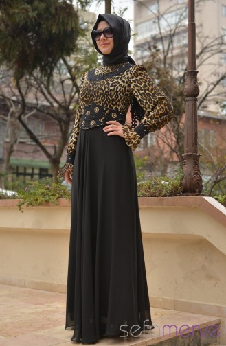 Famelin Elbise 4141-01 Siyah